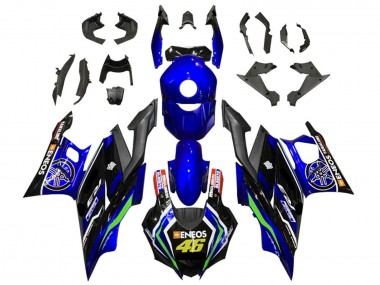 2022-2024 Yamaha YZF R3/R25 Motorcycle Fairings - Blue Green Black ENEOS 46 Canada Suppliers