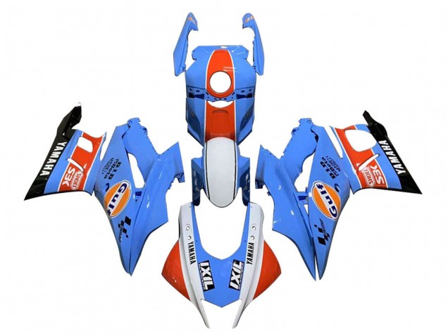 2022-2024 Yamaha YZF R3/R25 Motorcycle Fairings - Blue Orange White Gulf Canada Suppliers