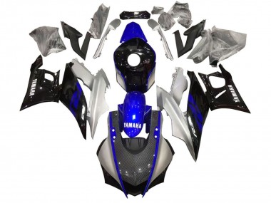 2022-2024 Yamaha YZF R3/R25 Motorcycle Fairing - Silver Blue Black Carbon Fiber Style Canada Suppliers