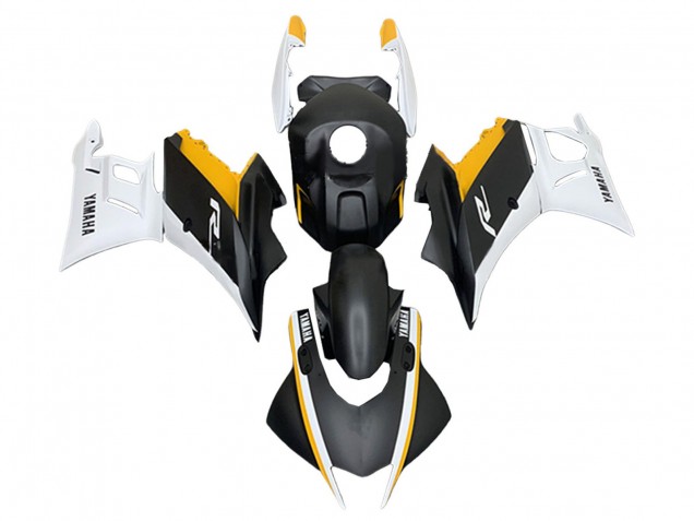 2022-2024 Yamaha YZF R3/R25 Motorcycle Fairings - White Yellow Matte Black Canada Suppliers