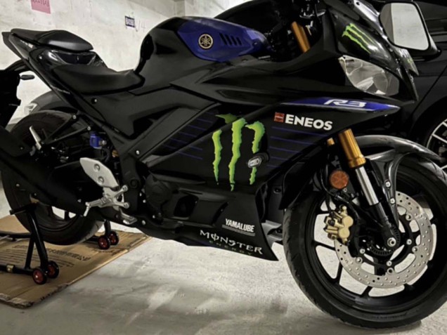 2022-2024 Yamaha YZF R3/R25 Motorcycle Fairings - Blue Black Green Monster Yamalube ENEOS Canada Suppliers