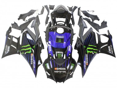 2022-2024 Yamaha YZF R3/R25 Motorcycle Fairings - Blue Green Black Monster Yamalube ENEOS Canada Suppliers