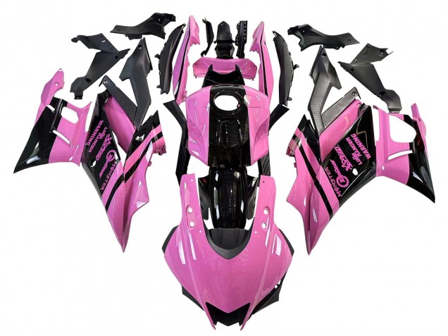 2022-2024 Yamaha YZF R3/R25 Motorcycle Fairings - Pink Glossy Black Monster Canada Suppliers