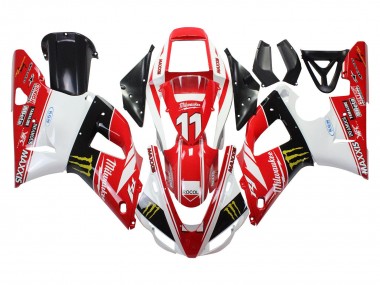 1998-1999 Yamaha YZF 1000 R1 Motorcycle Fairings - Red White Black Yellow Monster Milwaukee MAXXIS 11 Canada Suppliers
