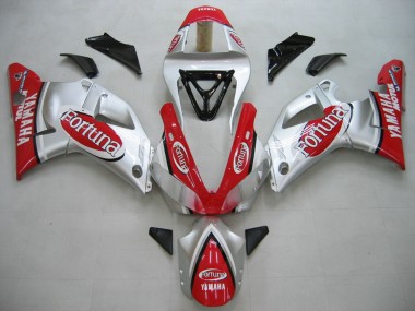 2000-2001 Yamaha YZF 1000 R1 Motorcycle Fairings - Silver Red Fortuna Motul Canada Suppliers