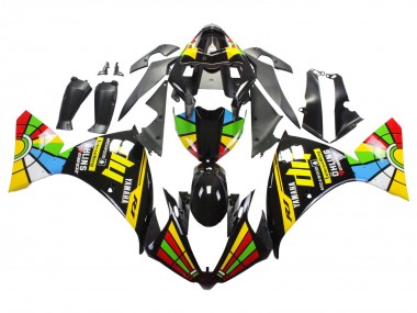 2012-2014 Yamaha YZF 1000 R1 Motorcycle Fairings - Glossy Black Yellow Green Blue Red Color Wheel Canada Suppliers