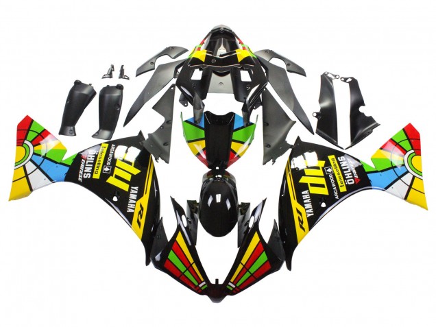 2012-2014 Yamaha YZF 1000 R1 Motorcycle Fairings - Glossy Black Yellow Green Blue Red Color Wheel Canada Suppliers