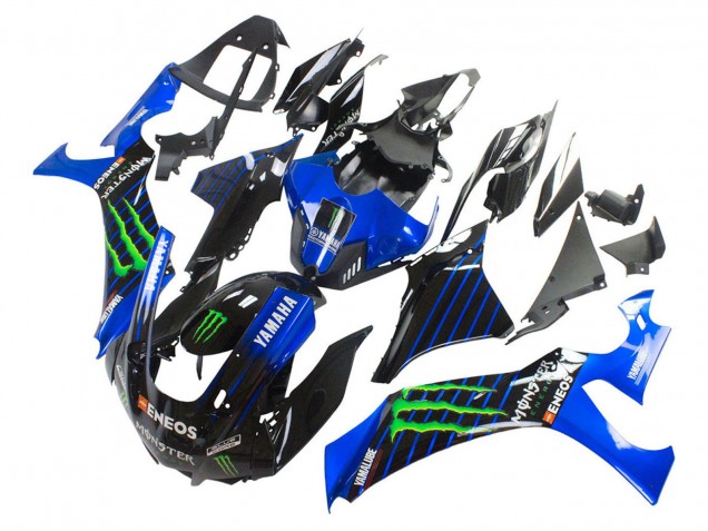 2020-2025 Yamaha YZF 1000 R1 Motorcycle Fairings - Blue Black Green Black ENEOS Monster Canada Suppliers