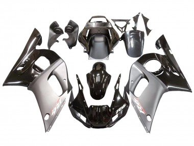 1998-2002 Yamaha YZF 600 R6 Motorcycle Fairings - Silver Glossy Black Canada Suppliers
