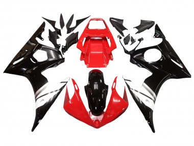 2006-2009 Yamaha YZF R6S Motorcycle Fairings - Red White Glossy Black Canada Suppliers