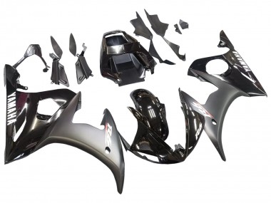 2006-2009 Yamaha YZF R6S Motorcycle Fairings - Glossy Black Matte Black White Decals Canada Suppliers