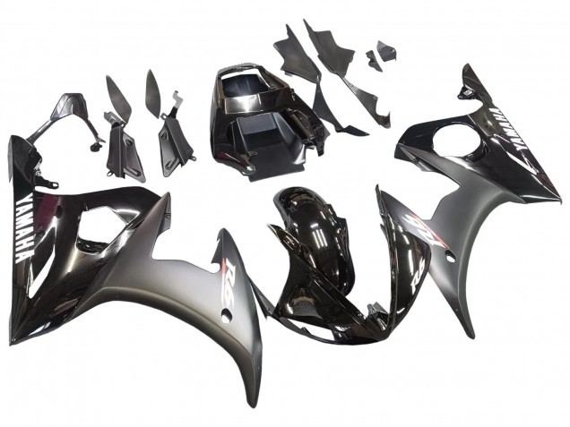 2006-2009 Yamaha YZF R6S Motorcycle Fairings - Glossy Black Matte Black White Decals Canada Suppliers