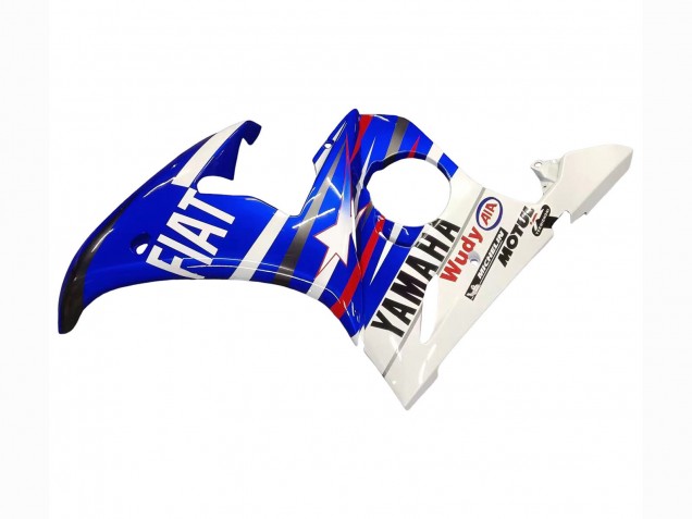 2006-2009 Yamaha YZF R6S Motorcycle Fairings - White Blue Fiat Motul Kastinee Canada Suppliers