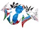 2006-2009 Yamaha YZF R6S Motorcycle Fairings - White Blue Green Red Kastinee Dunlop Motul Canada Suppliers