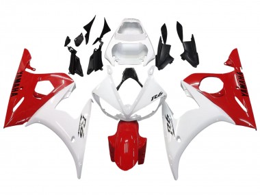 2006-2009 Yamaha YZF R6S Motorcycle Fairings - White Red Canada Suppliers