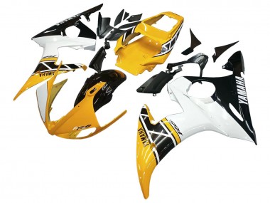 2006-2009 Yamaha YZF R6S Motorcycle Fairings - Yellow White Glossy Black Canada Suppliers