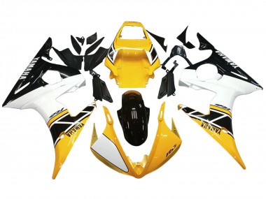 2006-2009 Yamaha YZF R6S Motorcycle Fairings - Yellow White Glossy Black Canada Suppliers