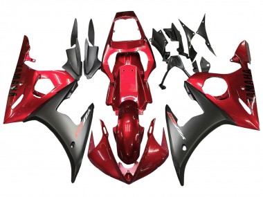 2006-2009 Yamaha YZF R6S Motorcycle Fairing Kits - Red Matte Black Canada Suppliers