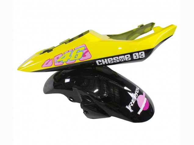 2003-2004 Yamaha YZF R6 Motorcycle Fairings - Yellow Pink Glossy Black Rossi Repsol 46 Canada Suppliers
