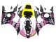 2003-2004 Yamaha YZF R6 Motorcycle Fairings - Yellow Pink Glossy Black Rossi Repsol 46 Canada Suppliers