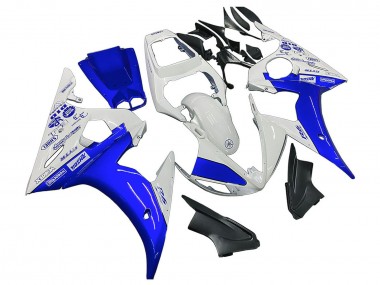 2006-2009 Yamaha YZF R6S Motorcycle Fairings - White Blue GYTR Canada Suppliers