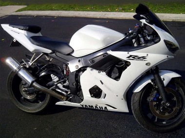 2006-2009 Yamaha YZF R6S Motorcycle Fairings - White Black Decals Canada Suppliers
