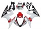 2006-2009 Yamaha YZF R6S Motorcycle Fairings - White Red Glossy Black Motul Canada Suppliers