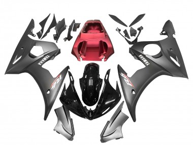 2006-2009 Yamaha YZF R6S Motorcycle Fairings - Black Red Canada Suppliers
