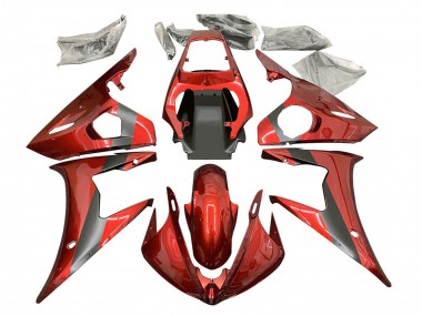 2006-2009 Yamaha YZF R6S Motorcycle Fairings - Red Matte Black Canada Suppliers