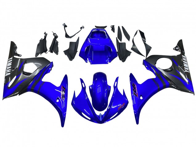 2005 Yamaha YZF 600 R6 Motorcycle Fairings - Glossy Blue Black Canada Suppliers