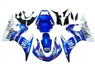 2005 Yamaha YZF 600 R6 Motorcycle Fairings - Blue White Red Motul Michelin Fiat Canada Suppliers
