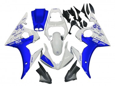 2005 Yamaha YZF 600 R6 Motorcycle Fairings - White Blue Yamalube Canada Suppliers
