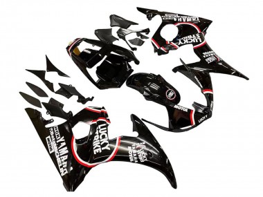 2005 Yamaha YZF 600 R6 Motorcycle Fairings - Glossy Black White Lucky Strike Motul Canada Suppliers
