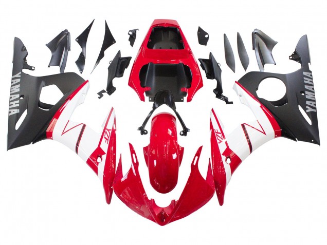 2005 Yamaha YZF 600 R6 Motorcycle Fairings - Red White Matte Black Canada Suppliers