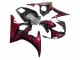 2005 Yamaha YZF 600 R6 Motorcycle Fairings - Black with Red Flame Canada Suppliers