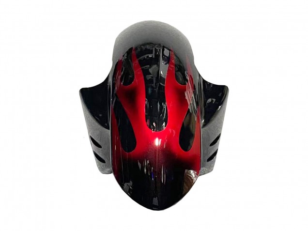 2005 Yamaha YZF 600 R6 Motorcycle Fairings - Black with Red Flame Canada Suppliers
