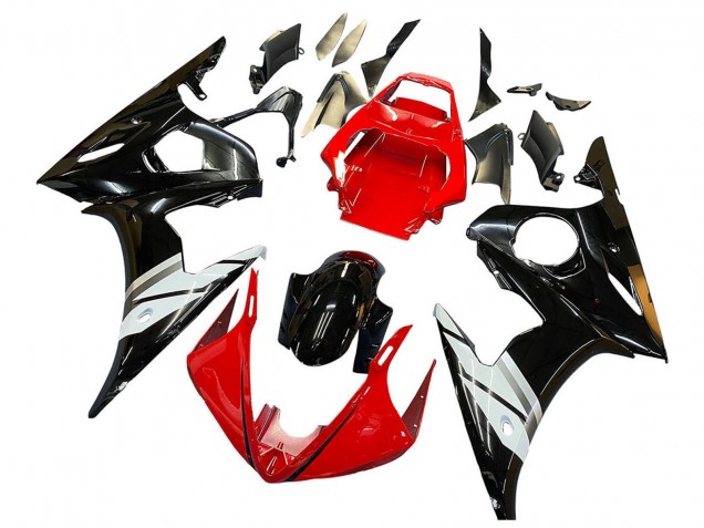 2005 Yamaha YZF 600 R6 Motorcycle Fairings - Red White Glossy Black Canada Suppliers