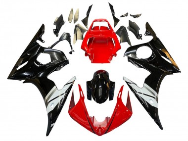 2005 Yamaha YZF 600 R6 Motorcycle Fairings - Red White Glossy Black Canada Suppliers
