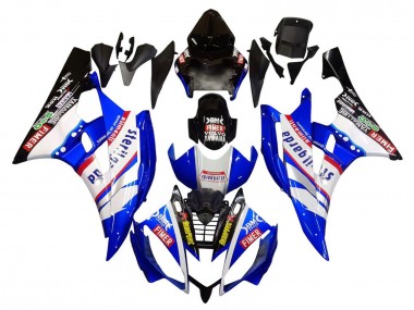 2006-2007 Yamaha YZF 600 R6 Motorcycle Fairings - White Blue Black Fimer Volvo Yamalube Sterilgarda Canada Suppliers