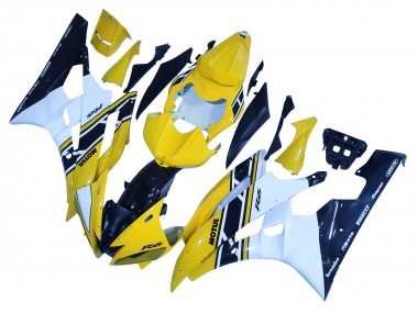 2006-2007 Yamaha YZF 600 R6 Motorcycle Fairings - Yellow White Glossy Black Motul Canada Suppliers