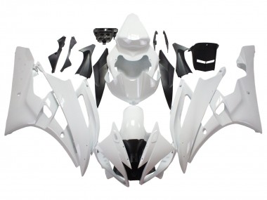 2006-2007 Yamaha YZF 600 R6 Motorcycle Fairings - White Canada Suppliers