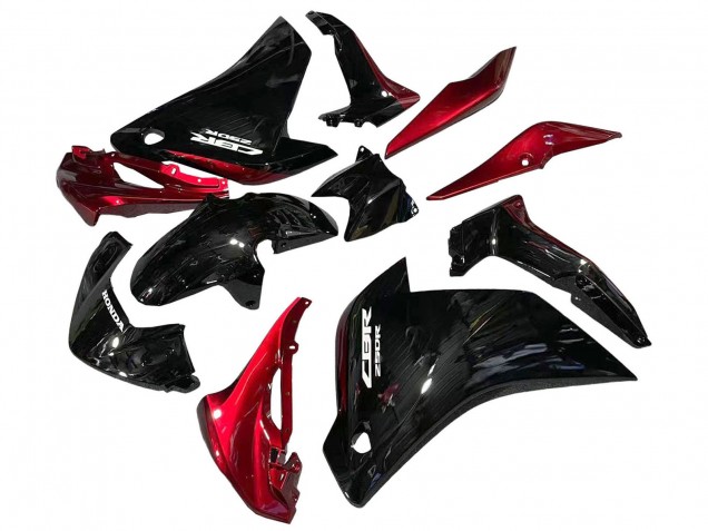 2011-2015 Honda CBR250RR Motorcycle Fairings - Glossy Black Red Canada Suppliers