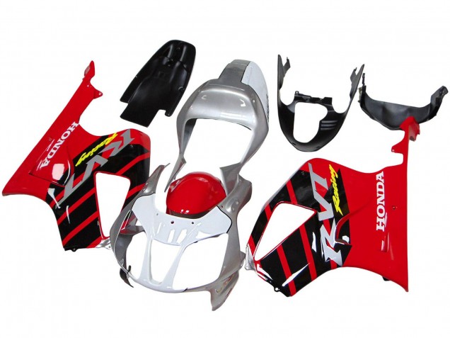 2000-2006 Honda VTR1000 Motorcycle Fairings - Silver Red Black Stripe Racing Canada Suppliers