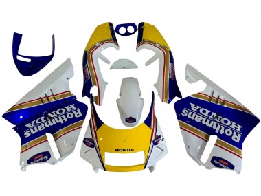 1994-1996 Honda NSR250 Motorcycle Fairings - White Blue Yellow Gold Rothmans Canada Suppliers