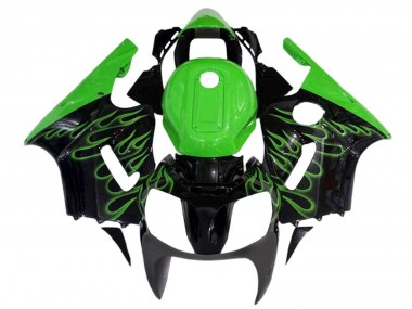 2000-2001 Glossy Black Green Flame Kawasaki ZX12R  Motorcycle Fairings Canada Suppliers