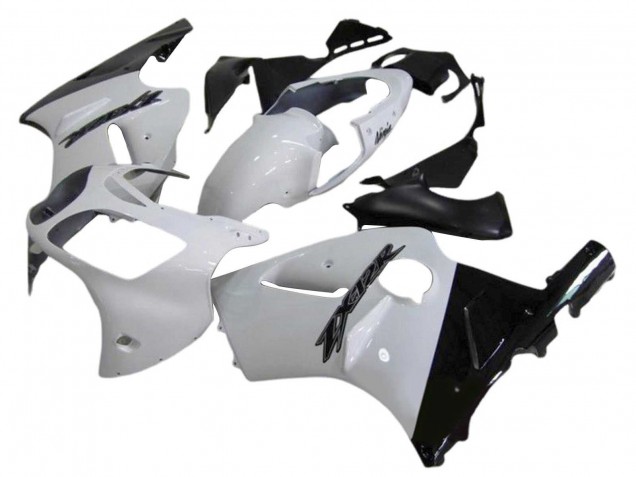 2000-2001 Kawasaki ZX12R Motorcycle Fairings - White Glossy Black Canada Suppliers