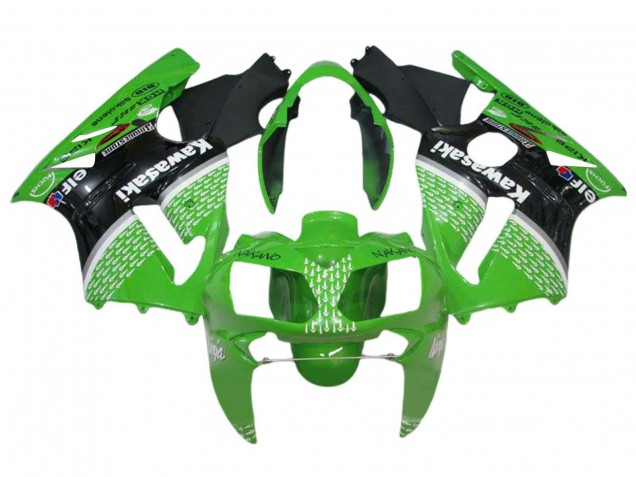2002-2006 Kawasaki ZX12R Motorcycle Fairings - Green Black White Canada Suppliers