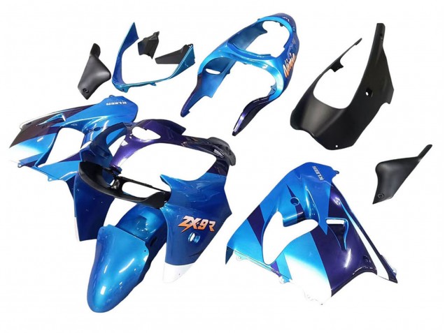2000-2001 Kawasaki ZX9R Motorcycle Fairings - Blue Black Canada Suppliers