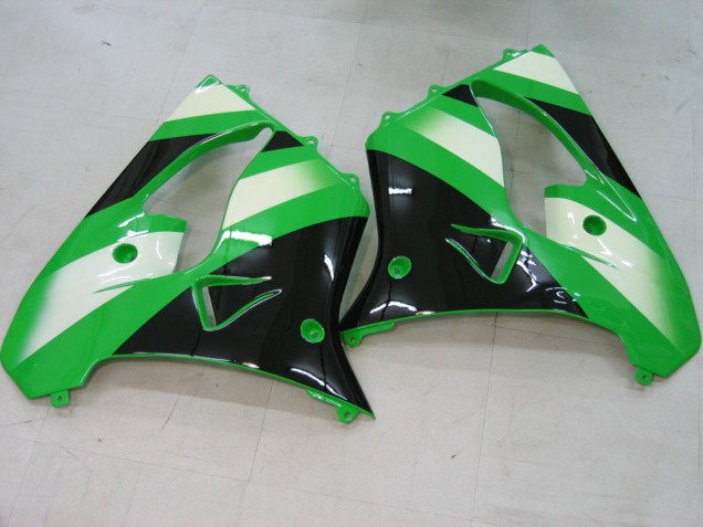 2000-2001 Kawasaki ZX9R Motorcycle Fairings - Green Silver Black Canada Suppliers
