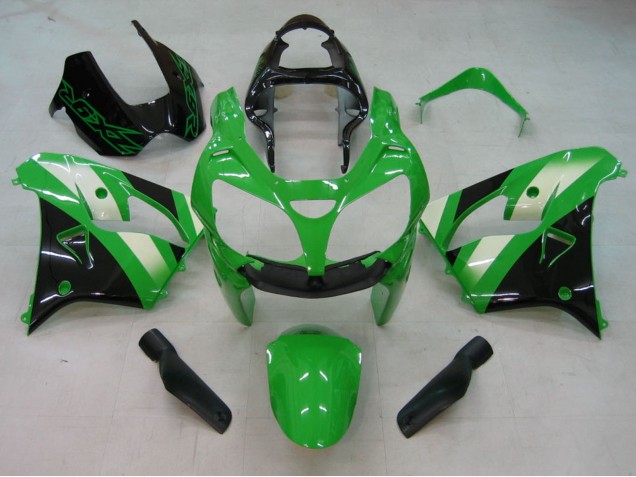 2000-2001 Kawasaki ZX9R Motorcycle Fairings - Green Silver Black Canada Suppliers